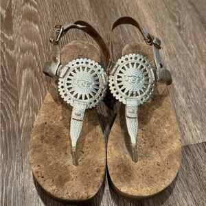 UGG Gold Sandals with Cork Footbed